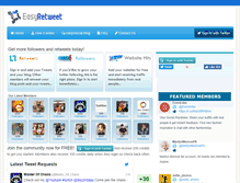 Tablet Screenshot of easyretweet.com